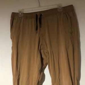 Men tan joggers pants